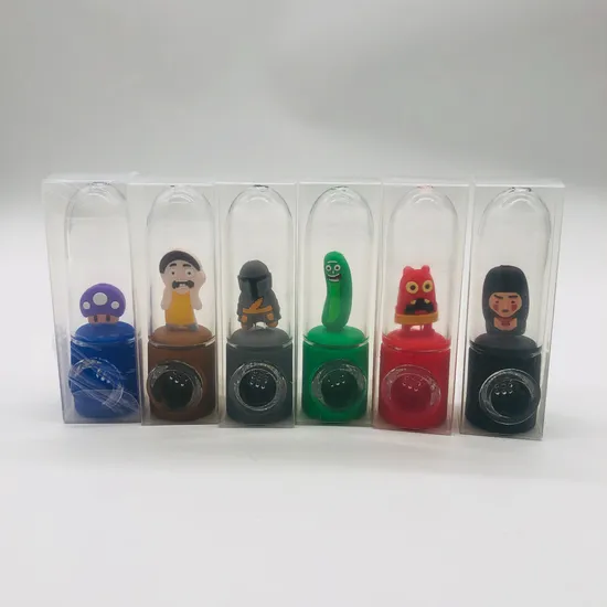 Gem Filter Glass Chillum Cartoon Quality Glass Dry Herb Vaporizers 